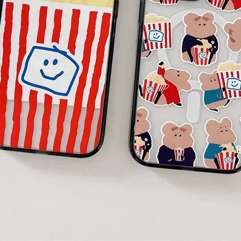 

Popcorn MagSafe Phone Case Cover for IPhone 11 12 13 14 15 Pro Max Case for IPhone 15 Pro Max