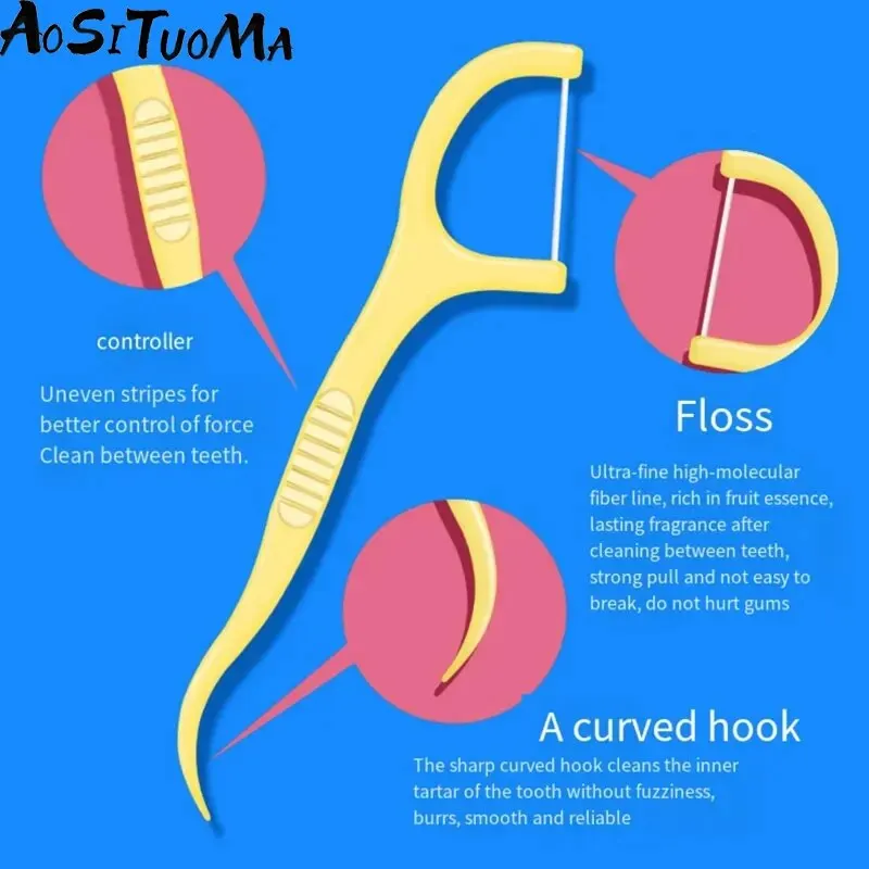 Dental Floss Flosser Picks Toothpicks Teeth Stick Tooth Cleaning Interdental Brush Dental Floss Pick Oral Hygiene Care image 3
