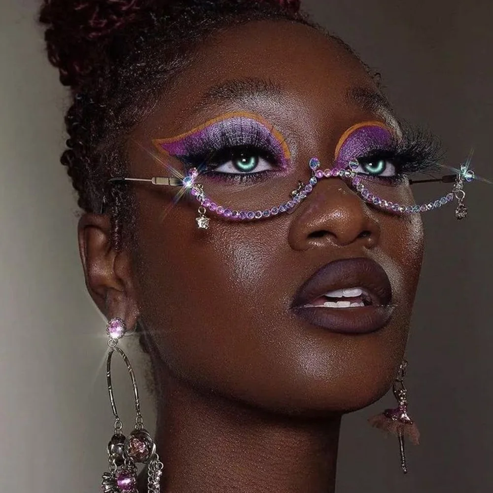 

Оправа для очков Star AB со стразами для женщин, роскошные очки для лица 925, аксессуары для очков с кристаллами, оправа для солнцезащитных очков, ювелирные изделия