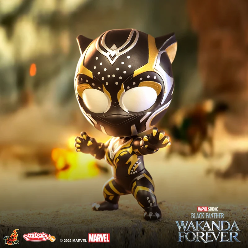 

Genuine Hot Toys Black Panther 2 Black Panther Ironheart Cosbaby Miniature Collectible Figure Desktop Ornament Toy Christmas Gif