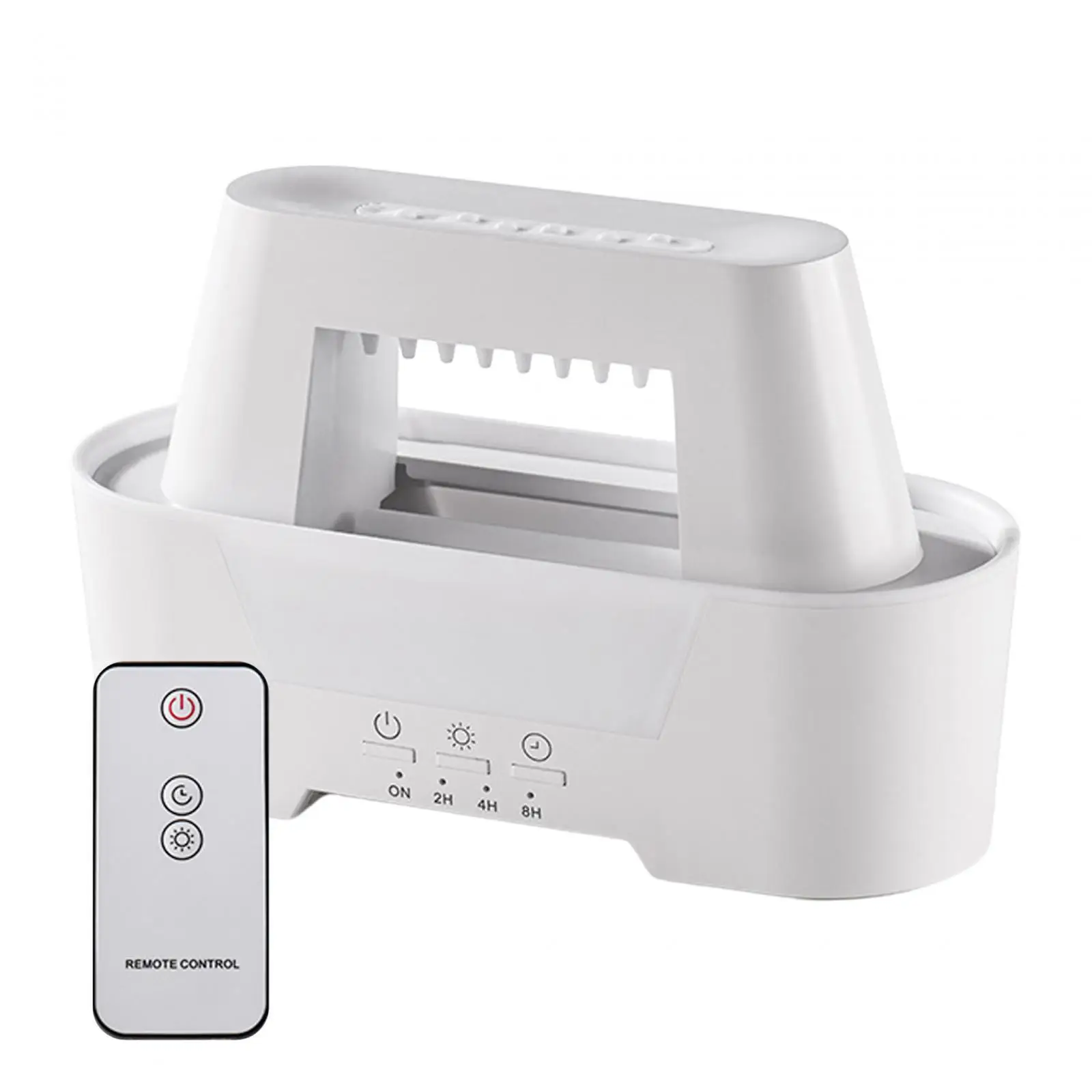 Diffuseur d'huiles essentielles avec lumière ambiante, gouttes de pluie, humidificateur de bureau, polyvalent, blanc, famille, UE, 220V