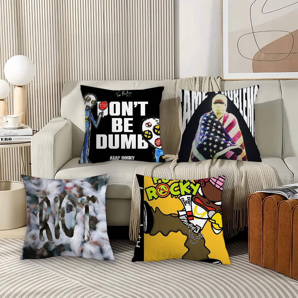 Singer A-ASAP R-RockyS Don’t Be Dumb Pillow Case Office Cushions Suitable For Sofa Car Bedroom Decorative Cushion Cover