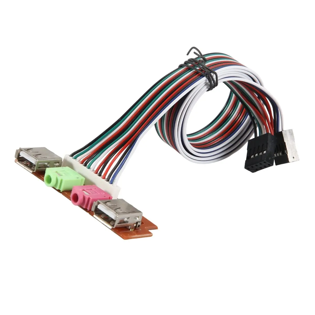A40I PC Computer USB Port Audio Headset Microphone Cable Support Front Panel