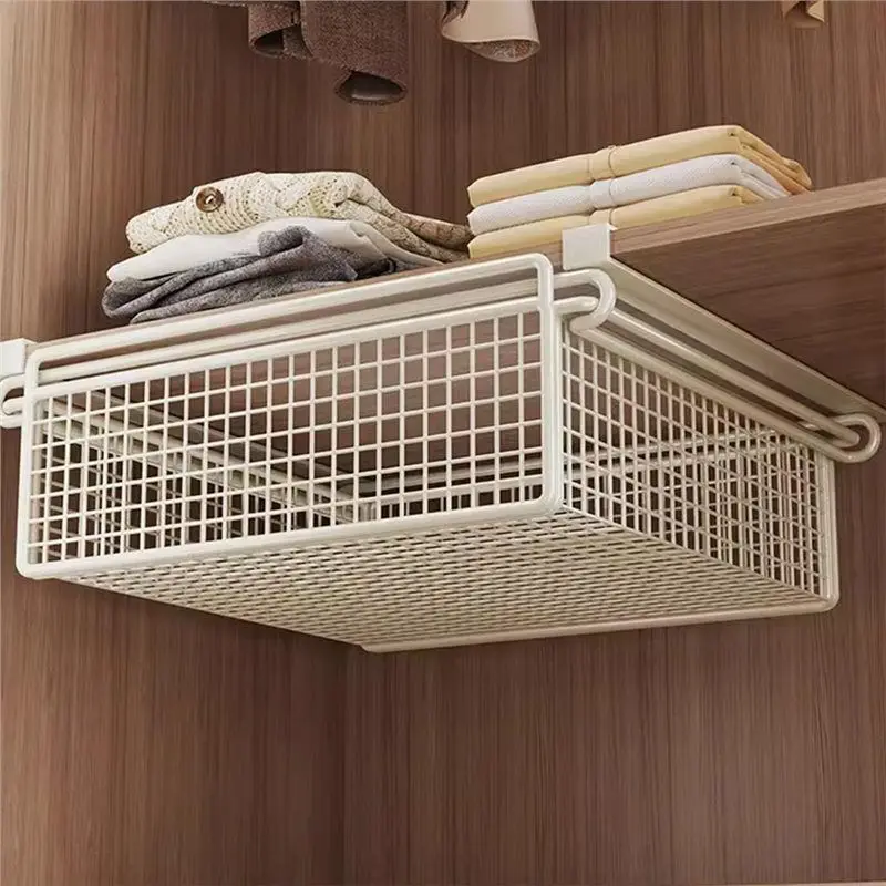 Fresh Multifunctional For Home Bedroom Kitchen Cabinet Closet Hanging Pullout Drawer, Clothing Pull Out Basket