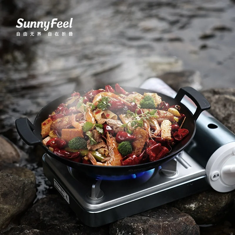 SunnyFeel Aluminum Frying Pan for Outdoor Camping