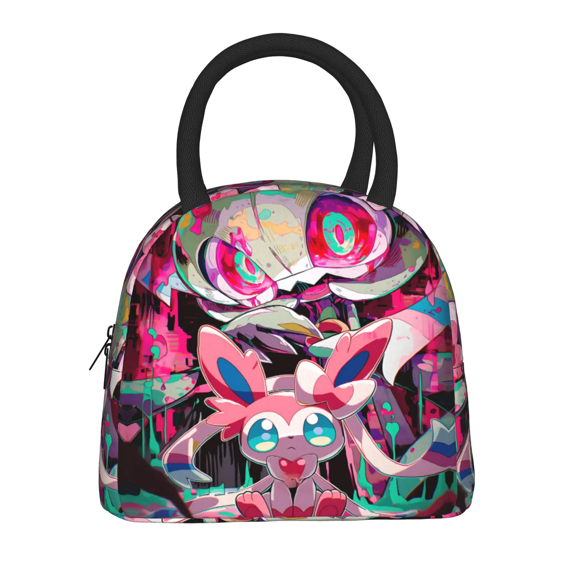 Pokemon Theme Handbag Insulated Lunch Bag Meal Pack Rice Bag  bolsa Student Bento Lunch Handbag Insulation