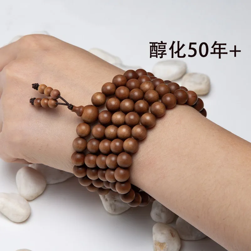 Sandal Bracelet 108 Men's Hand Toy Indian Mysol Red Black Meat High Oil Sandalwood Prayer Beads Bracelet