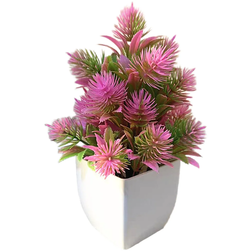 Artificial Bonsai In Pot 19x12cm Fake Plant For Bedroom Study for hotel Homestay Decoration Desktop Simulation Pine Pottery