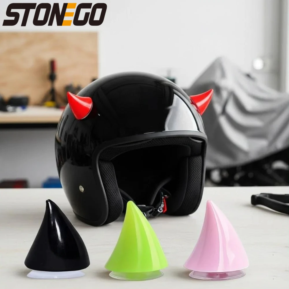 

2PCS Motorcycle Helmet Funny Devil Horns Silicone Decoration Motocross Headwear Safety Accessories