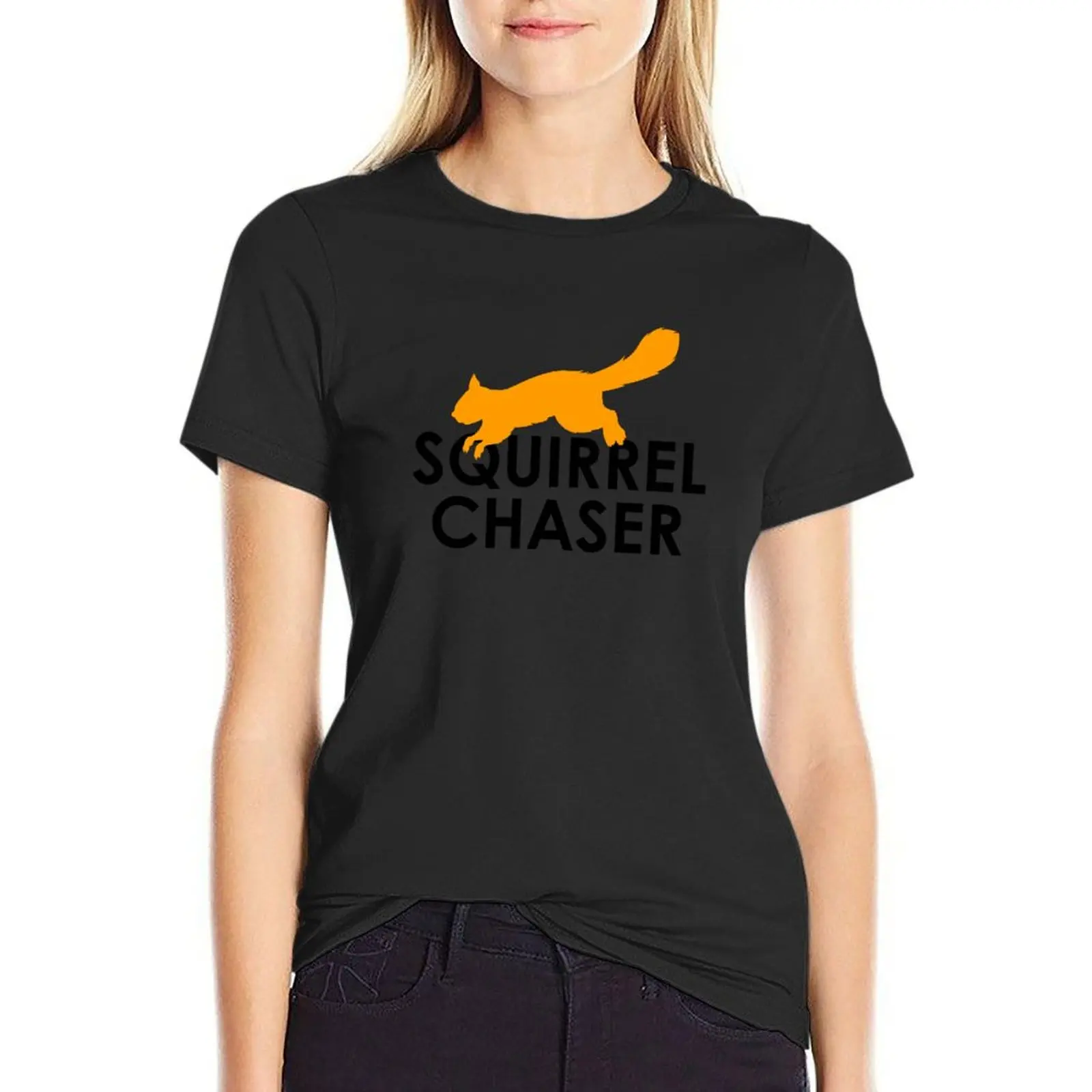 

Squirrel Chaser - Woodland Animal T-Shirt summer tops oversized sublime tshirts for Women