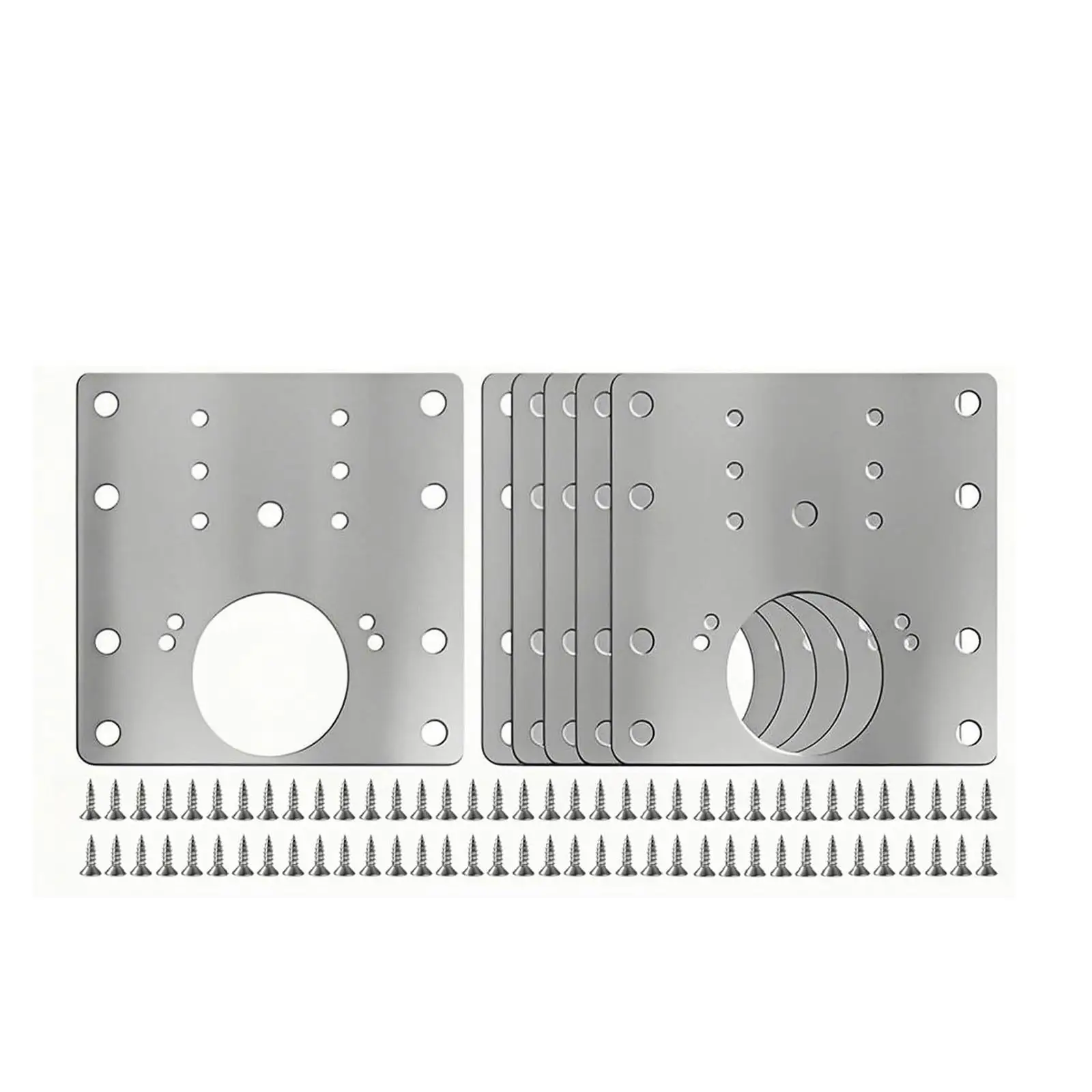Cabinet Hinge Repair Plate for Door Cabinet Hinge Replacement Sturdy Stainless Steel Furniture Hardware Accessory Kit