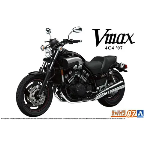 Aoshima 06230 1/12 4C4 Vmax '07 Motorcycle Sport Handmade Motorbike Hobby Toy Plastic Model Building Assembly Kit