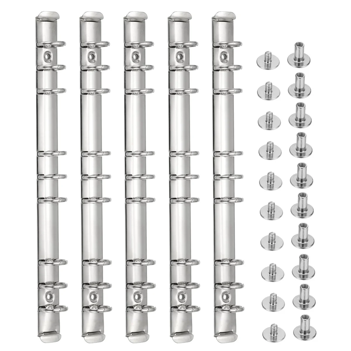 

ADP-B5 Кольцевые механизмы для переплета с 9 отверстиями, 4 комплекта замены позвоночника для планировщиков переплетов, 2 см, серебро