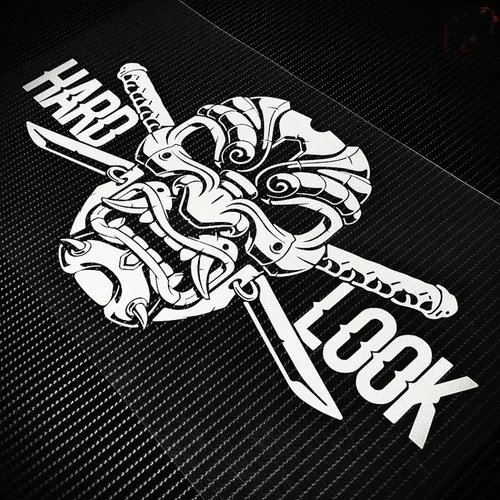 30CM pegatinas reflectantes retro guerrero ninja japonés pegatinas de cara dura calcomanías de coche de deriva japonesa calcomanías de pared de furgoneta de camión de carreras