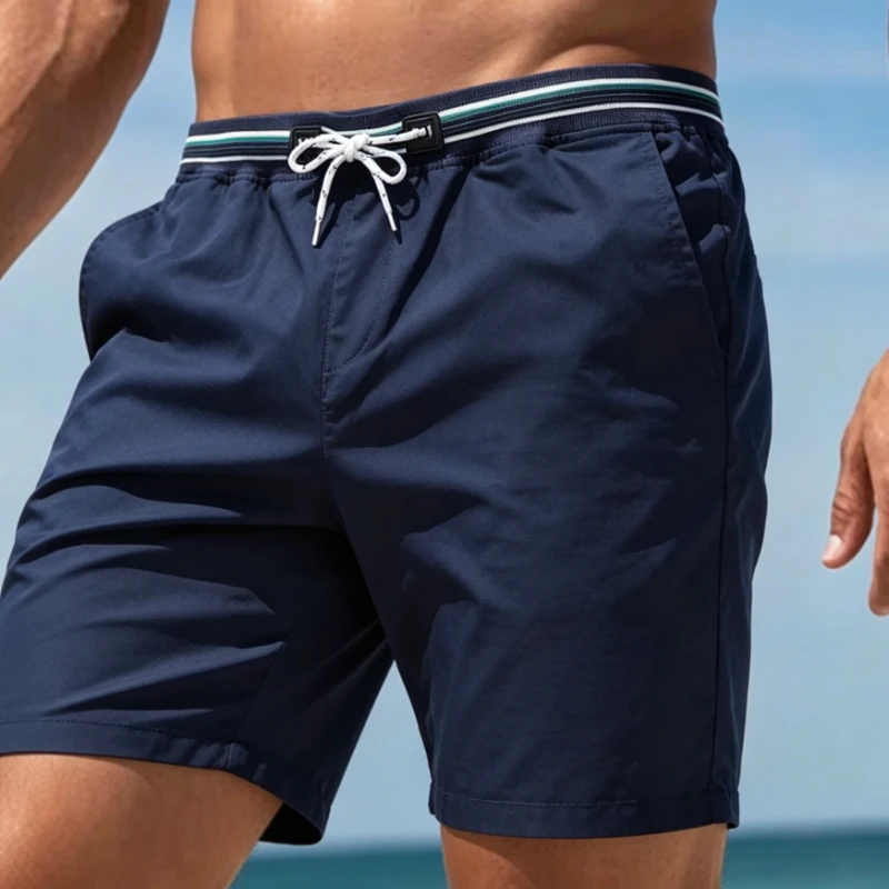 Men's Cotton Work Shorts Elastic Casual Slim Fit Five-Point Golf Pants Summer Business Cotton Blend Youth Leisure Short Trousers