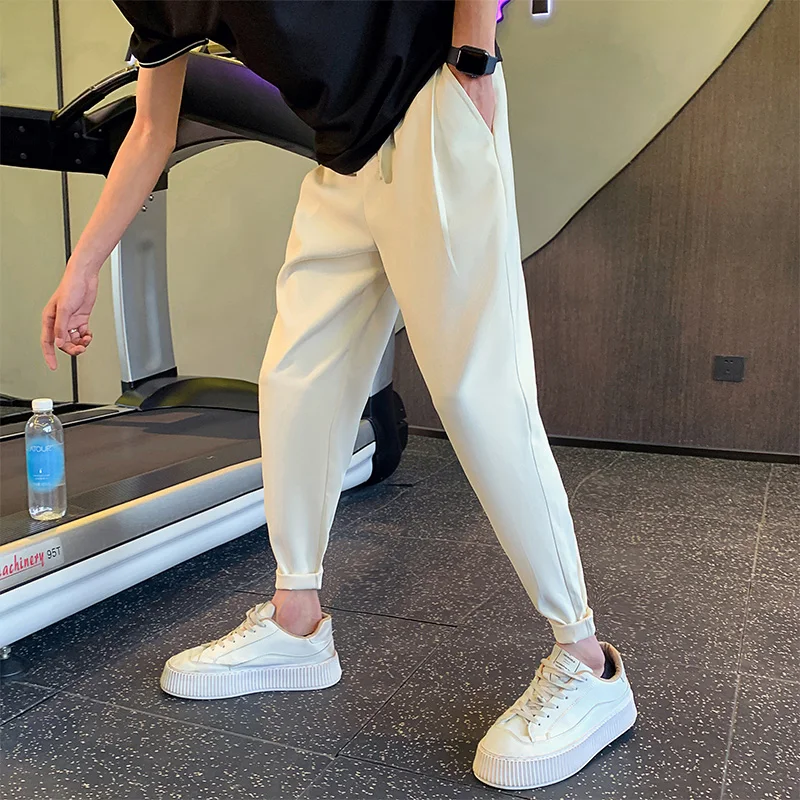 

Men's Casual Tapered Pants Korean Sle Faion Loose Harlan Summer Trendy Brand Lightweight Luxury Sle Cool Feeling