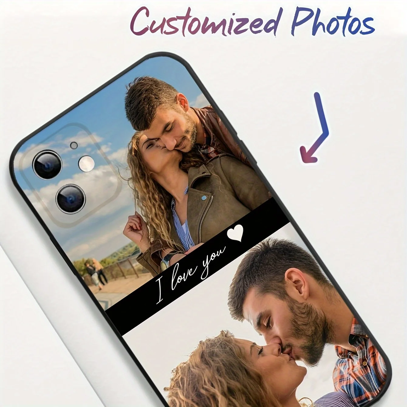 حافظة ناعمة مخصصة للزوجين لهاتف آيفون 16 16e 15 14 13 12 11 Pro Max Mini SE 2020 2022 XS XR 6 7 8 Plus غطاء خلفي من البولي يوريثان #5