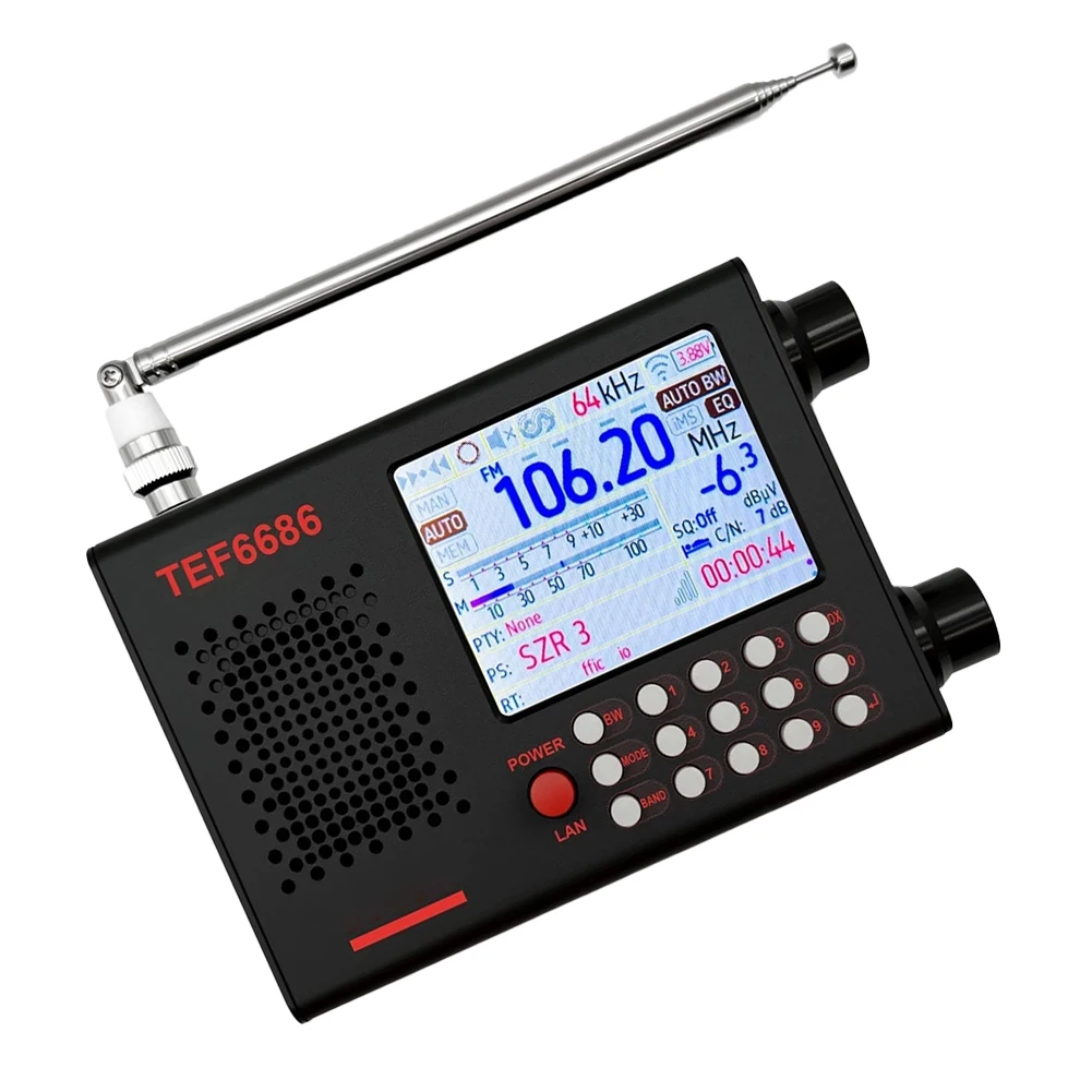 Shortwave for Radio With USB Charging Portable for Radio 2.8 Inch LCD for Radio TEF6686 Shortwave Radio High Sensitivity