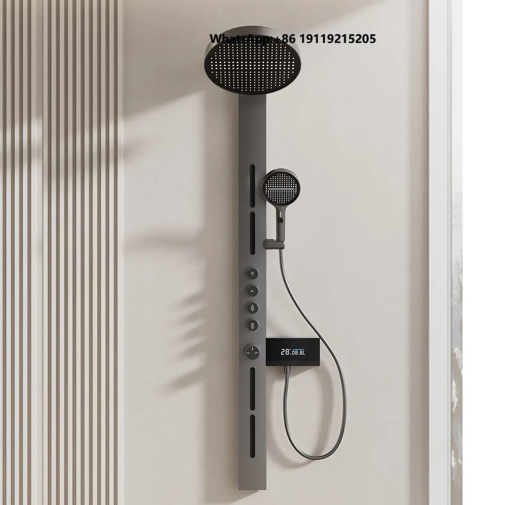 Solid Brass Shower System with High-Pressure Body Jets for Back & Waist Wall  Installation Shower Set for Hotel and Home Use