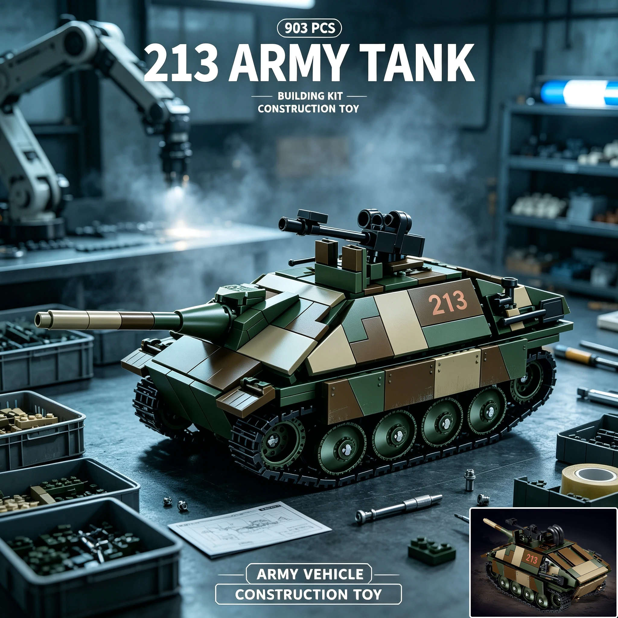 JG.Pz.38(t) Hetzer Tank Destroyer Bouwstenen Duitse Militaire Gepantserde Voertuig Model Steentjes Set, MOC Tank Assemblage Speelgoed Cadeau