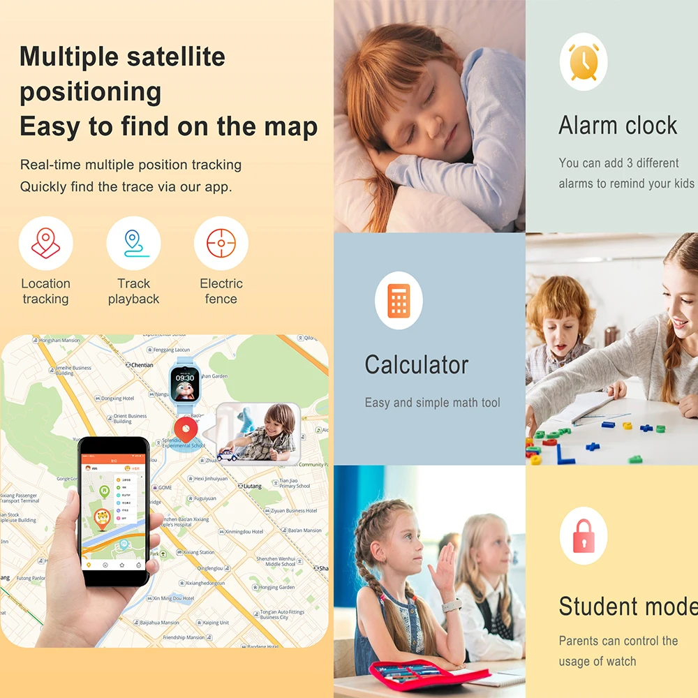 Smart Watch Kids 4G GPS WIFI Video Call SOS Monitor Tracker Location Phone Watch Children Smartwatch Camera Boys Girls Gifts view 6