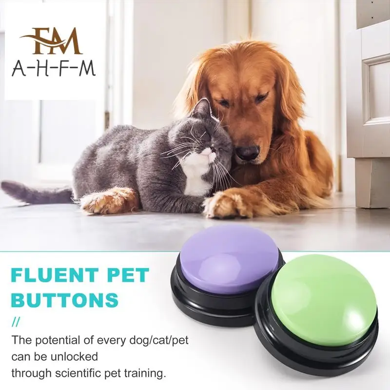 

Recordable Dog Buttons, Dog Buttons For Communication Pet Training Buzzer, Dog Talking Button Set Funny Gift ,4PCS
