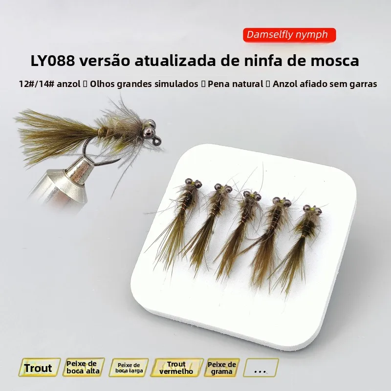 anzois-de-pesca-com-mosca-versao-aprimorada-beanworm-hook-sem-farpa-isca-artificial-para-truta-arco-Iris-marca-white-heron
