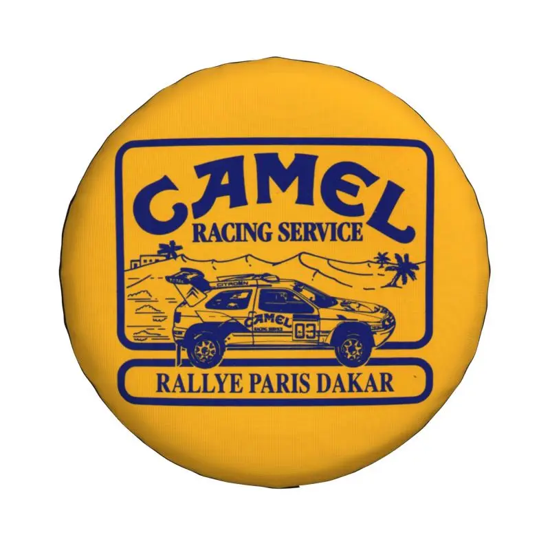 Camel Trophy Defender 110 Spare Tire Cover for Jeep Mitsubishi Moto Yellow 4WD 4x4 RV Car Wheel Protectors 14\