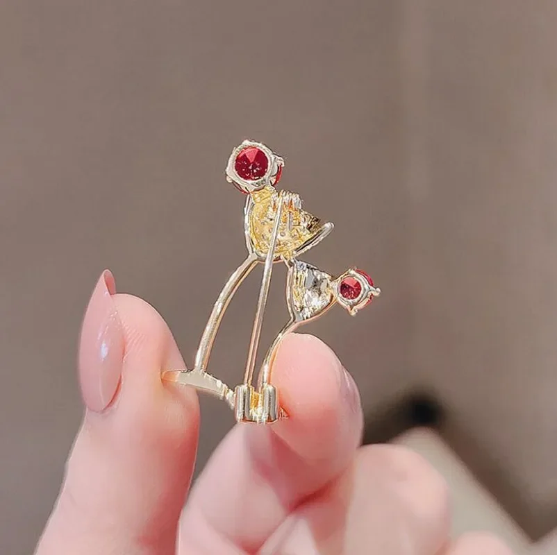 Fashion Red Wine Glass  Designs Cocktail Glass Pins Women Accessories