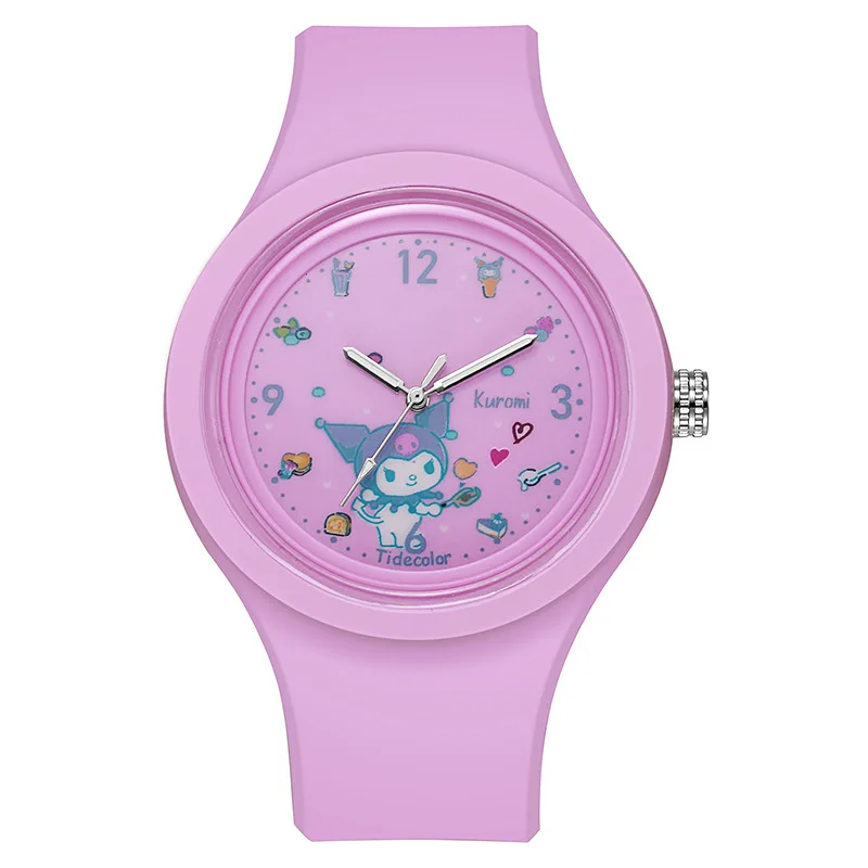 Cartoon Rotundity Jelly Silicone Wrist Watch Sanrio Student Quartz Watch Fashion Christmas Birthday Gift for Children