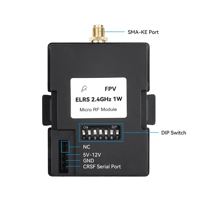 

A32T-FPV ELRS Micro 1W TX Module ELRS 2.4G Micro-Nano Module Adapter RC Transmitter Adapter