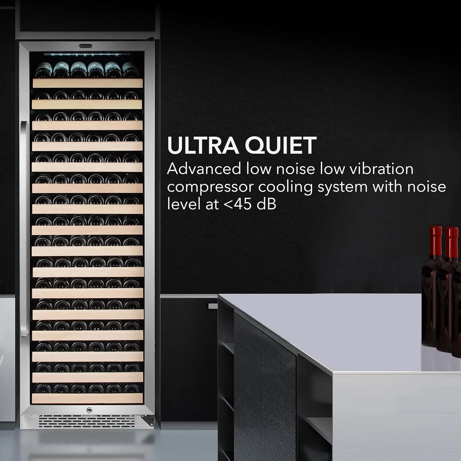 Built-in or Freestanding Stainless Steel Dual Zone Compressor Large Capacity Wine Refrigerator Rack for O