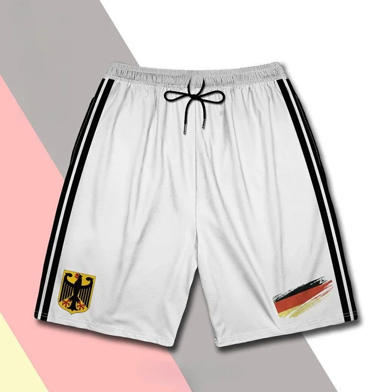 Germany Mexico Football Home Sports Shorts Men\'s Women\'s 3D Printing Comfortable Casual Breathable Quick Drying Summer 2024