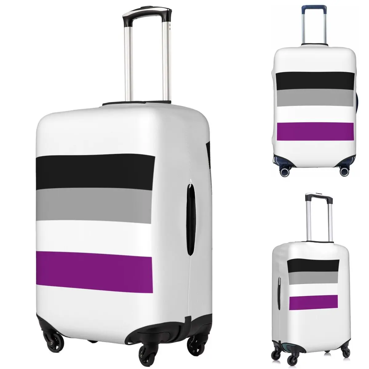 

Asexual Flag Suitcase Cover Protection Elastic Trip Luggage Protector Covers for 18-32 Inch