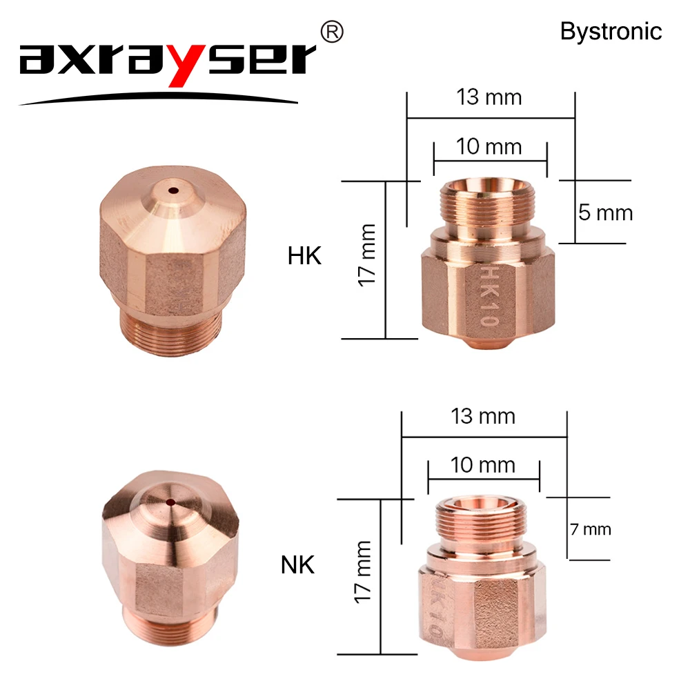 Axrayser Laser Nozzles NK HK Series Single Double Layer Caliber 0.8-4.0mm Thread M10 for Fiber Cutting Head HK15 3-01912