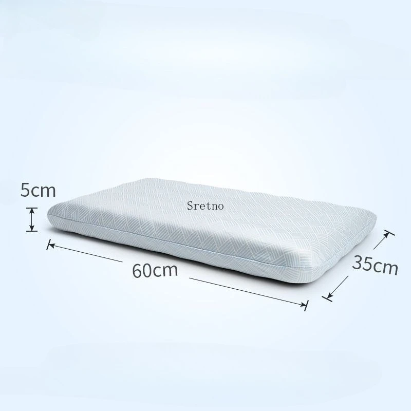 SRETNO New Thai Latex Bread Neck Low Pillow Sleeping Flat Student Children's Pillows Relieve Neck Pain almohadas para dormir