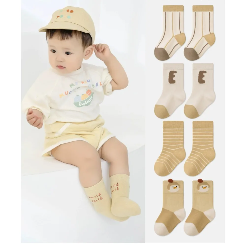

5Pairs Cartoon Baby Socks Cute Animal Cotton Newborn Children's Socks Girl Kids Boy Soft Knit Toddler Socks 0-8Years