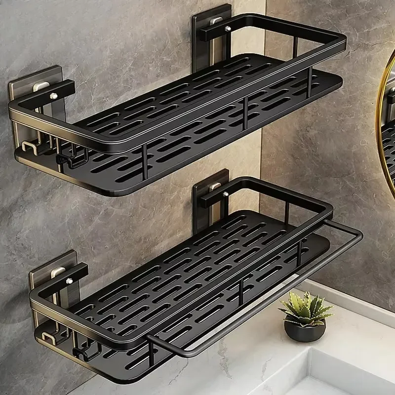 رف دش رف الحمام خالي من الأظافر من الحديد المطاوع متعدد الوظائف #2