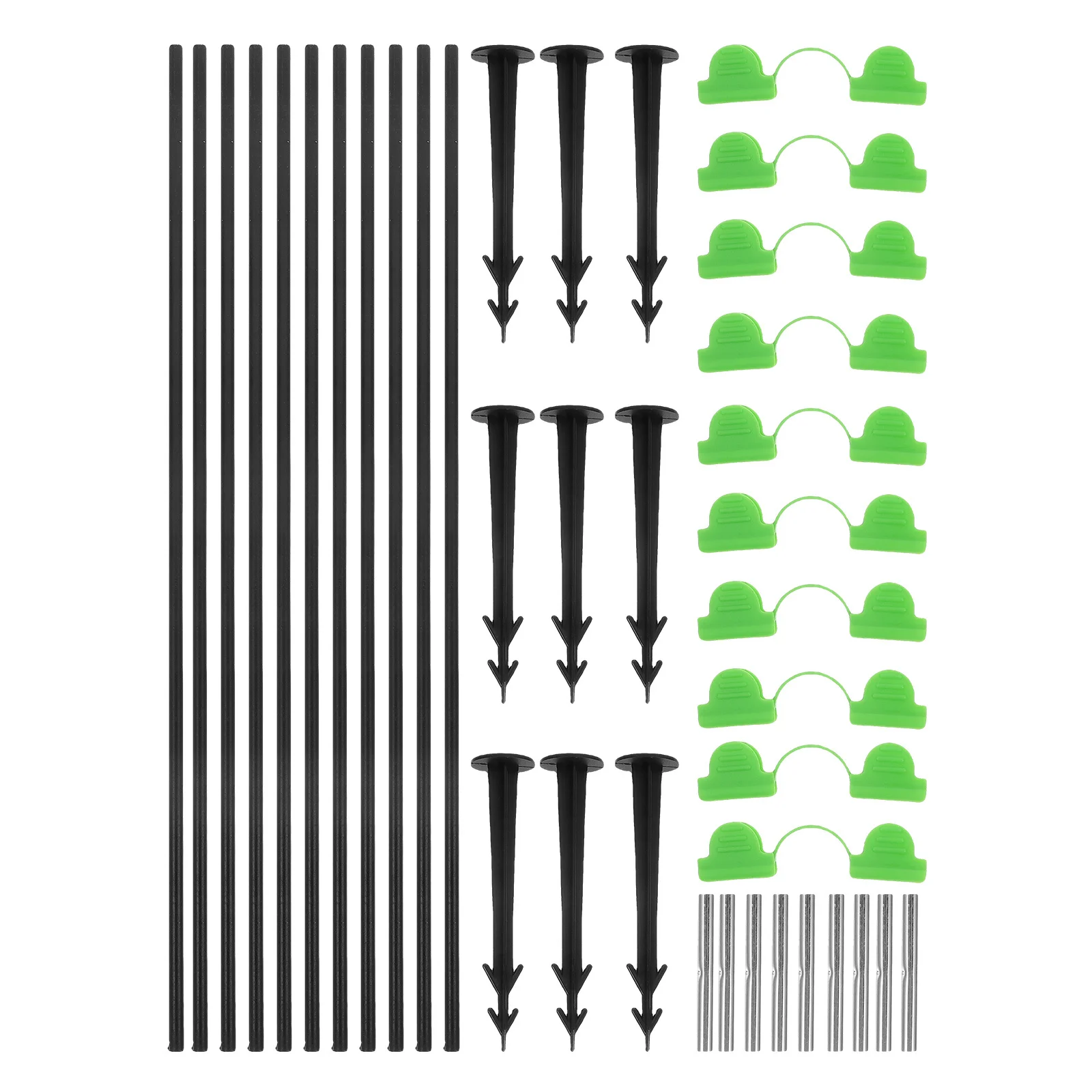

Garden Fiber Rod Netting Support Set Garden Connecting Tubes Membrane Clips Floor Nails Greenhouse Hoops Raised Beds Cover