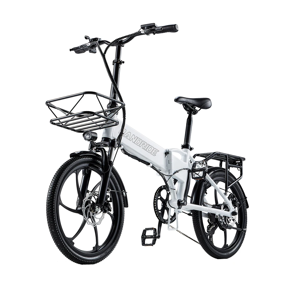 Electric Bike RANDRIDE YA20 500W Motor 48V 12.8Ah Lithium battery 20*1.95inch tire Max Speed 40KM/h Electric Bicycle City E bike image 3