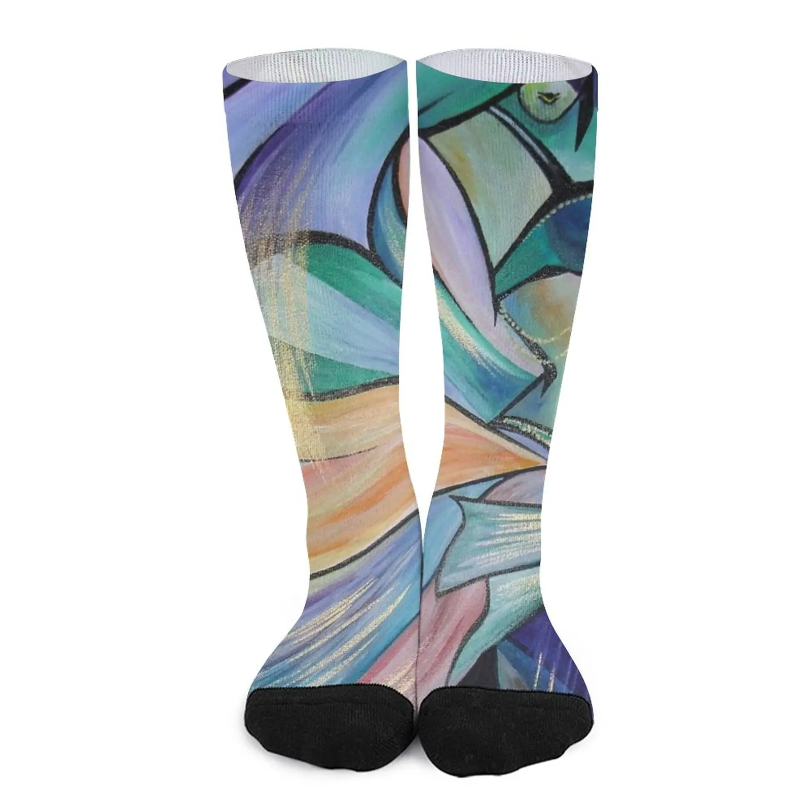 Middle Eastern Belly Dancer With Pastel Veils Socks golf socks for woman