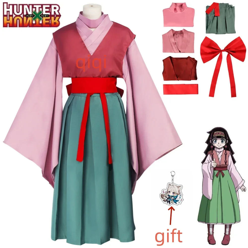 Anime Alluka Zoldyck Cosplay Costume HUNTER×HUNTER Aruka Zorudikku Cosplay Wigs Or Retail Headwear Halloween Party Dressing