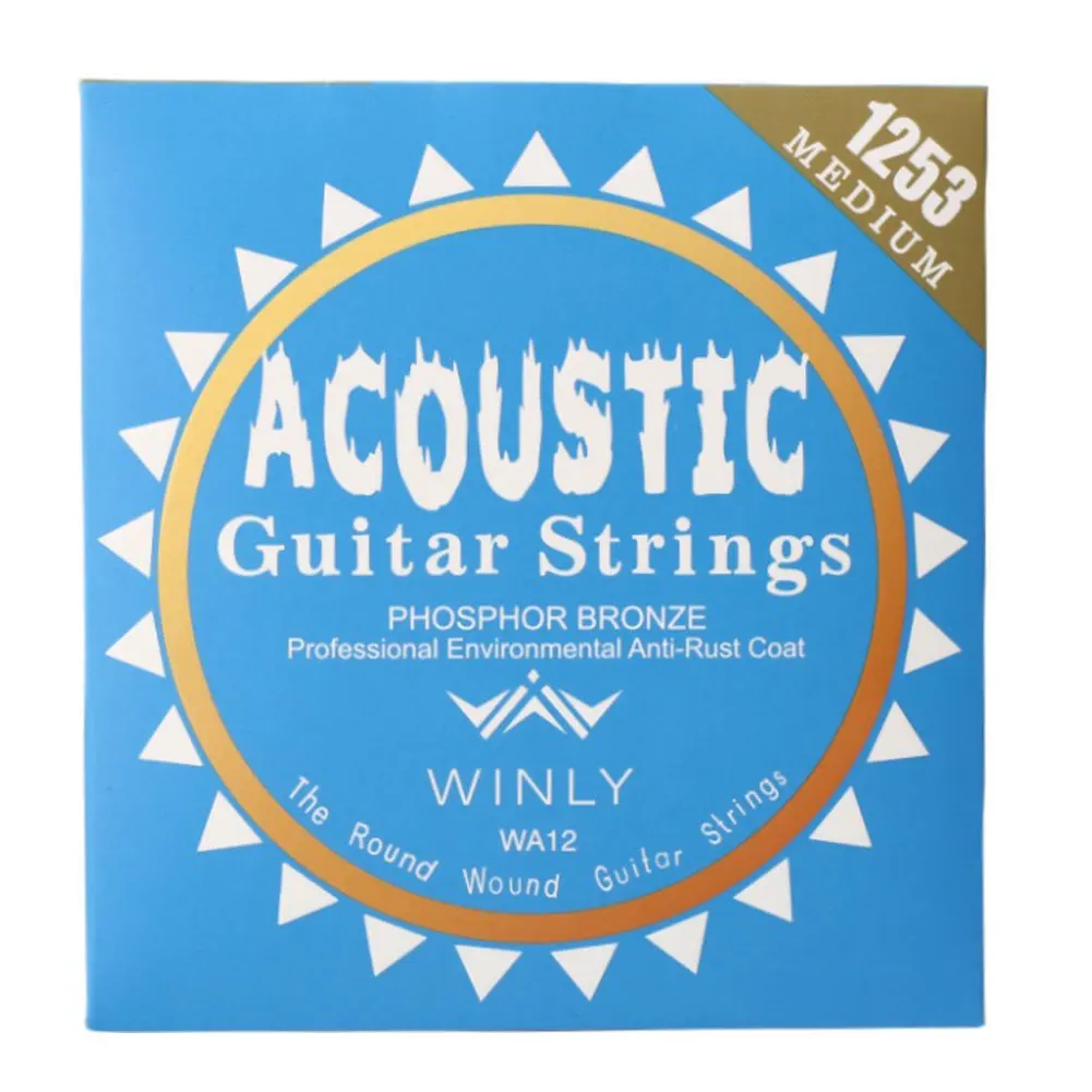 Phosphor Bronze Strings Steel Core Light Acoustic Strings Phosphor Bronze Coating Guitar Strings Guitar Accessories