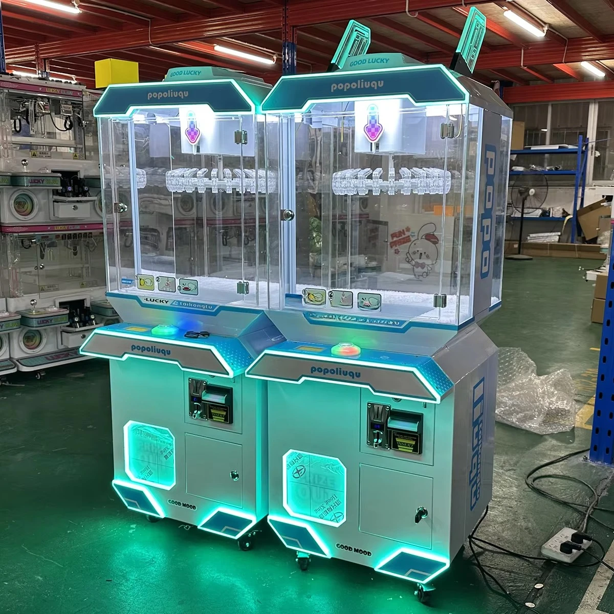 Coin Operated Lucky Push Hit Clip Prize Game Machine