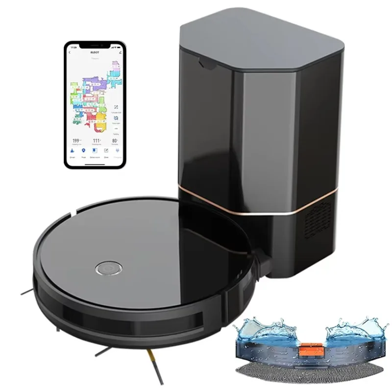 

STLF high quality Aspiradora Smart Stofzuiger Self-Emptying Robot Vacuum Cleaner Gyroscope Navigation for Use Sweeps Wet Dry