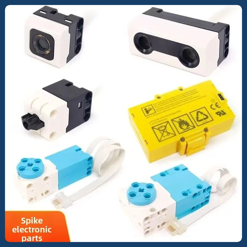 

Совместимый двигатель SPIKE с датчиком дистанционного управления и литиевой батареей для строительных блоков