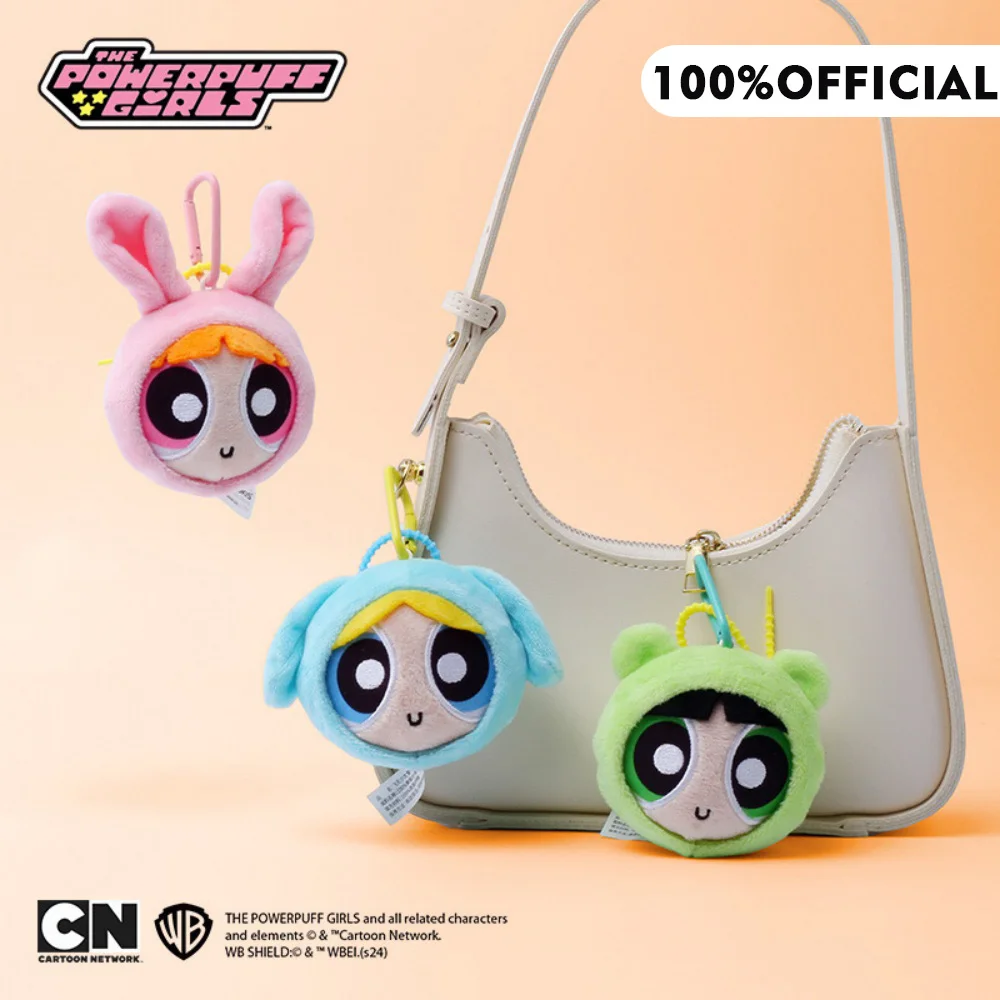8cm PowerPuff-Girls-Z Stuffed Plush Doll Toys Keychain Cartoon Buttercup Bubbles Blossom Backpacks Hanging Doll Gifts Toy