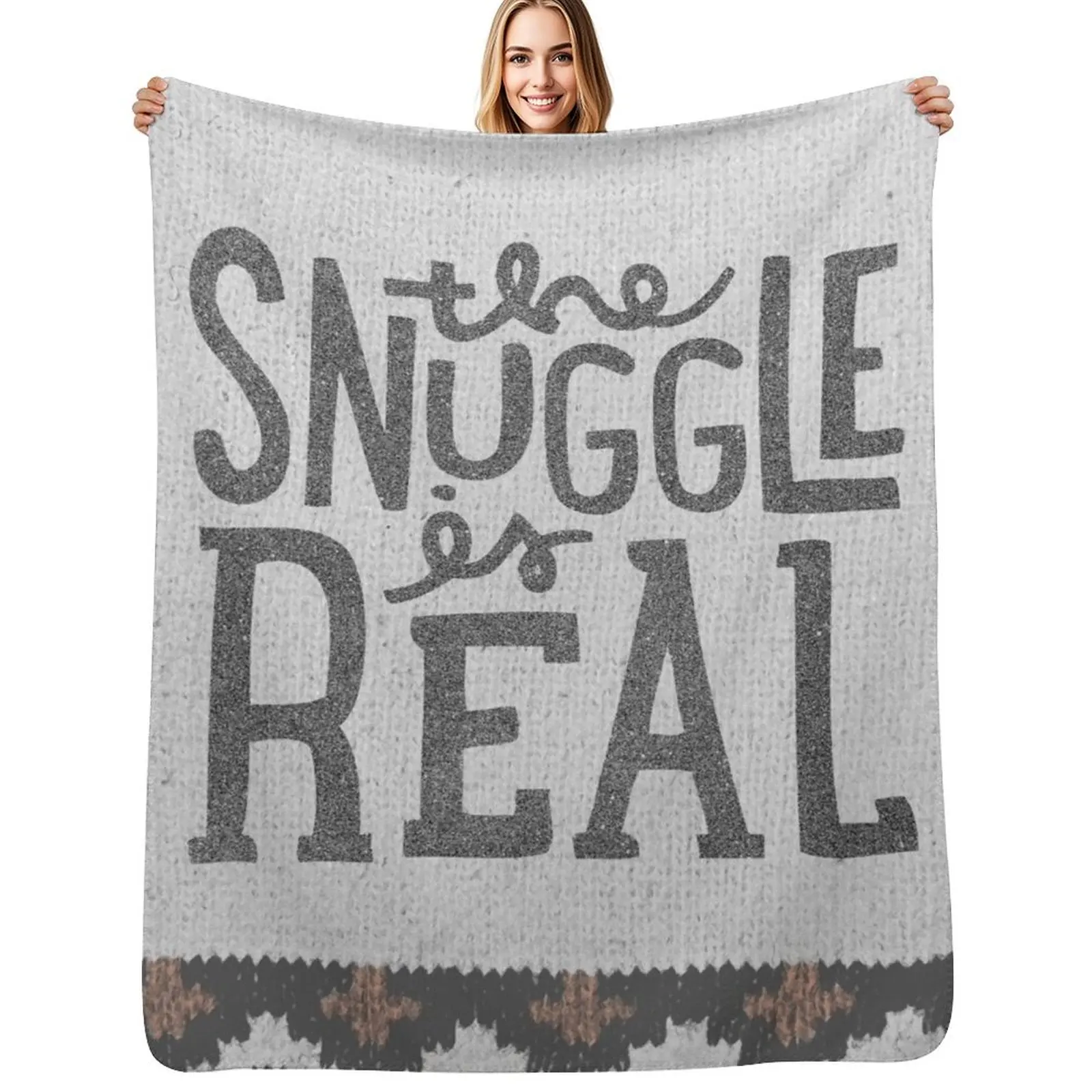 The Snuggle is Real Throw Blanket Soft Extra Large Throw Plaid Stuffeds Sofa Quilt Bed covers Blankets
