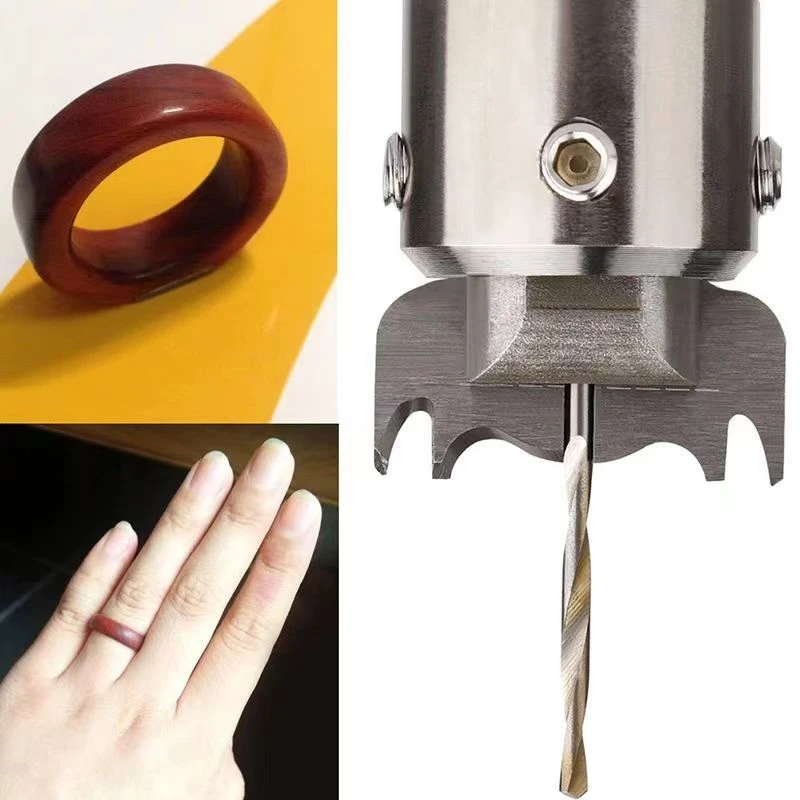 16-24mm Ring Milling Cutter Wood Router Bit Set DIY Woodworking Tools Fingerstall Wooden Beads Drill Fresas Para Madera