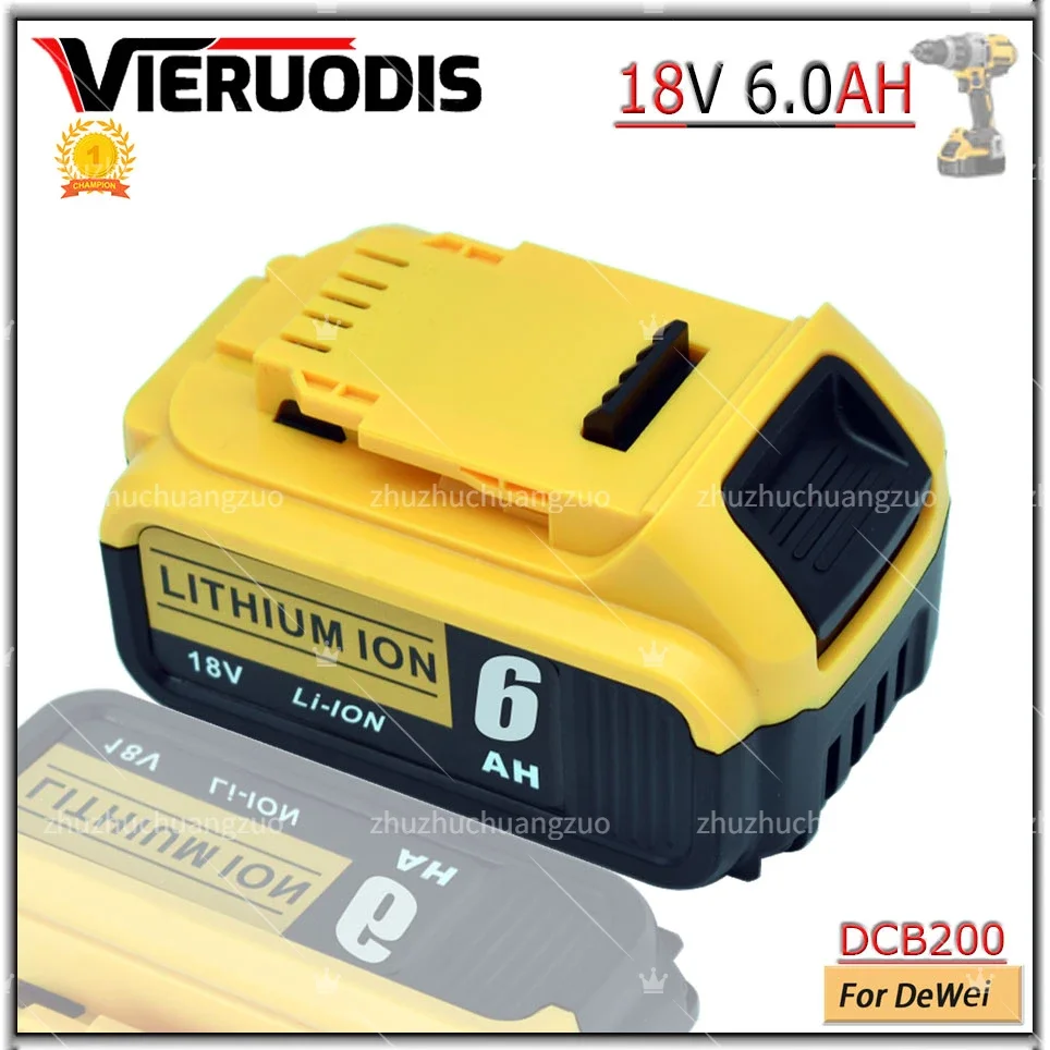 

18V 5Ah 6Ah 18650 Lithium Battery for DeWalt power Tools DCB184 DCB200 rechargeable electric tool set 20v 5000mah Battery